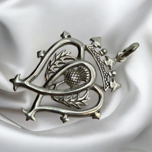 Sterling Silver Luckenbooth Thistle Pendant